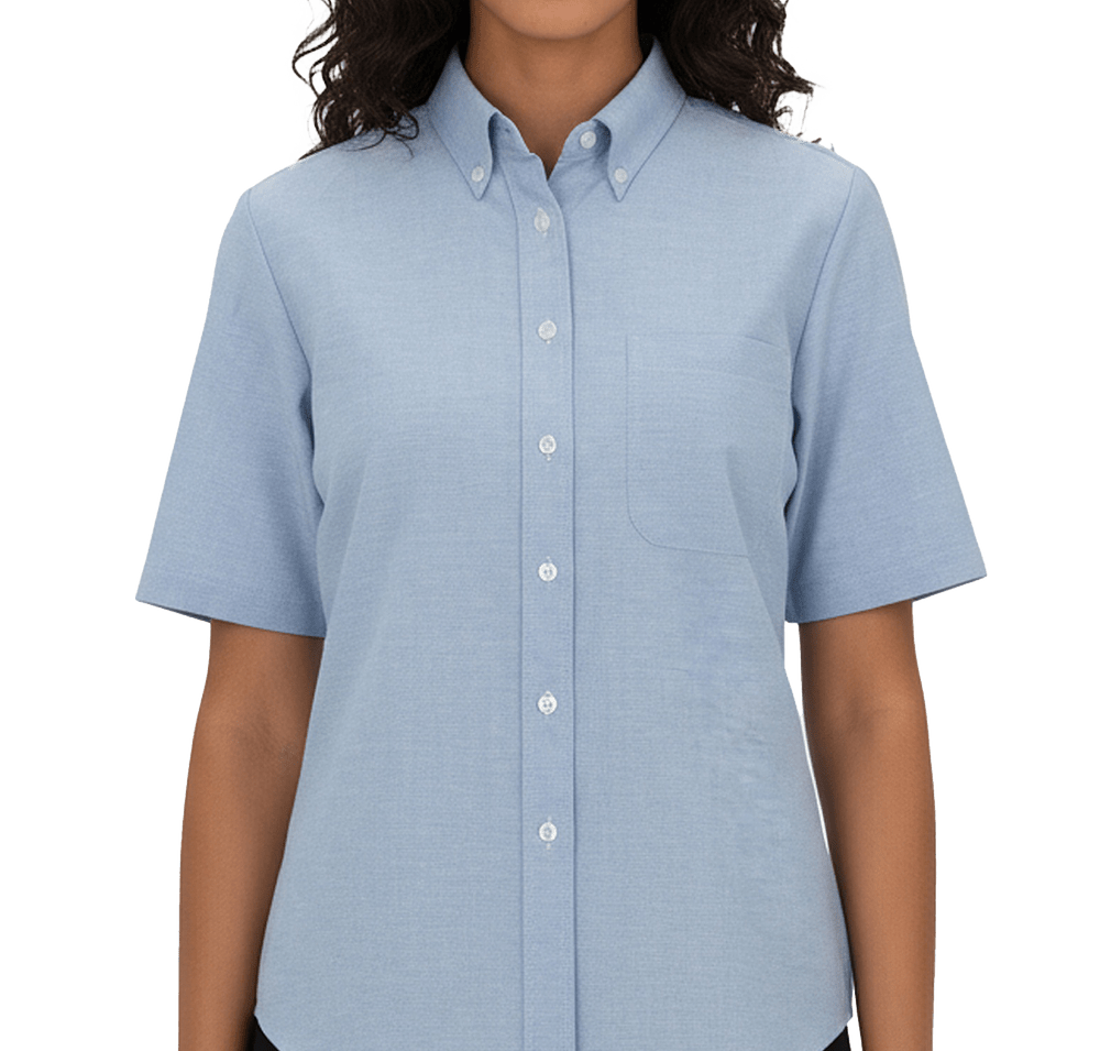 Edwards Women's Oxford Short Sleeve Easy Care Dress Shirt-default
