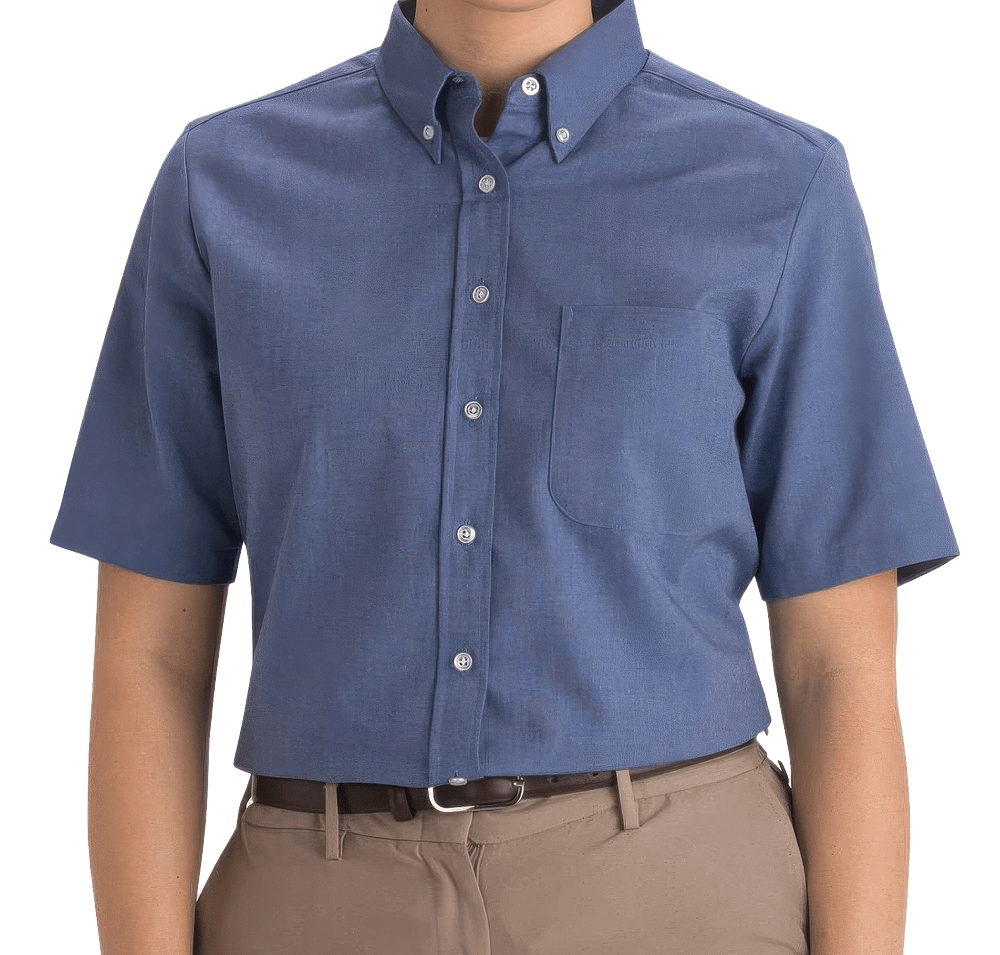 Edwards Women's Oxford Short Sleeve Easy Care Dress Shirt-default