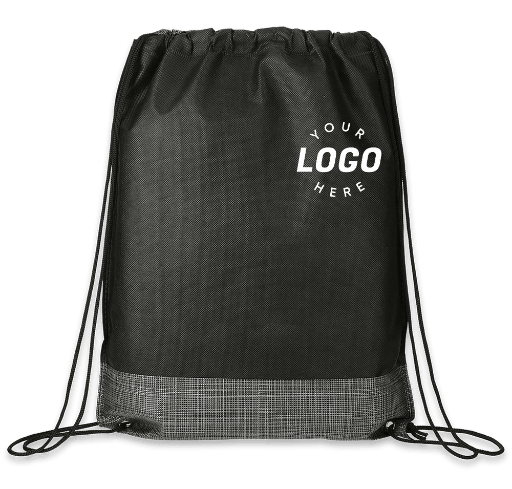 Printed Mesh Pocket Drawstring Bags