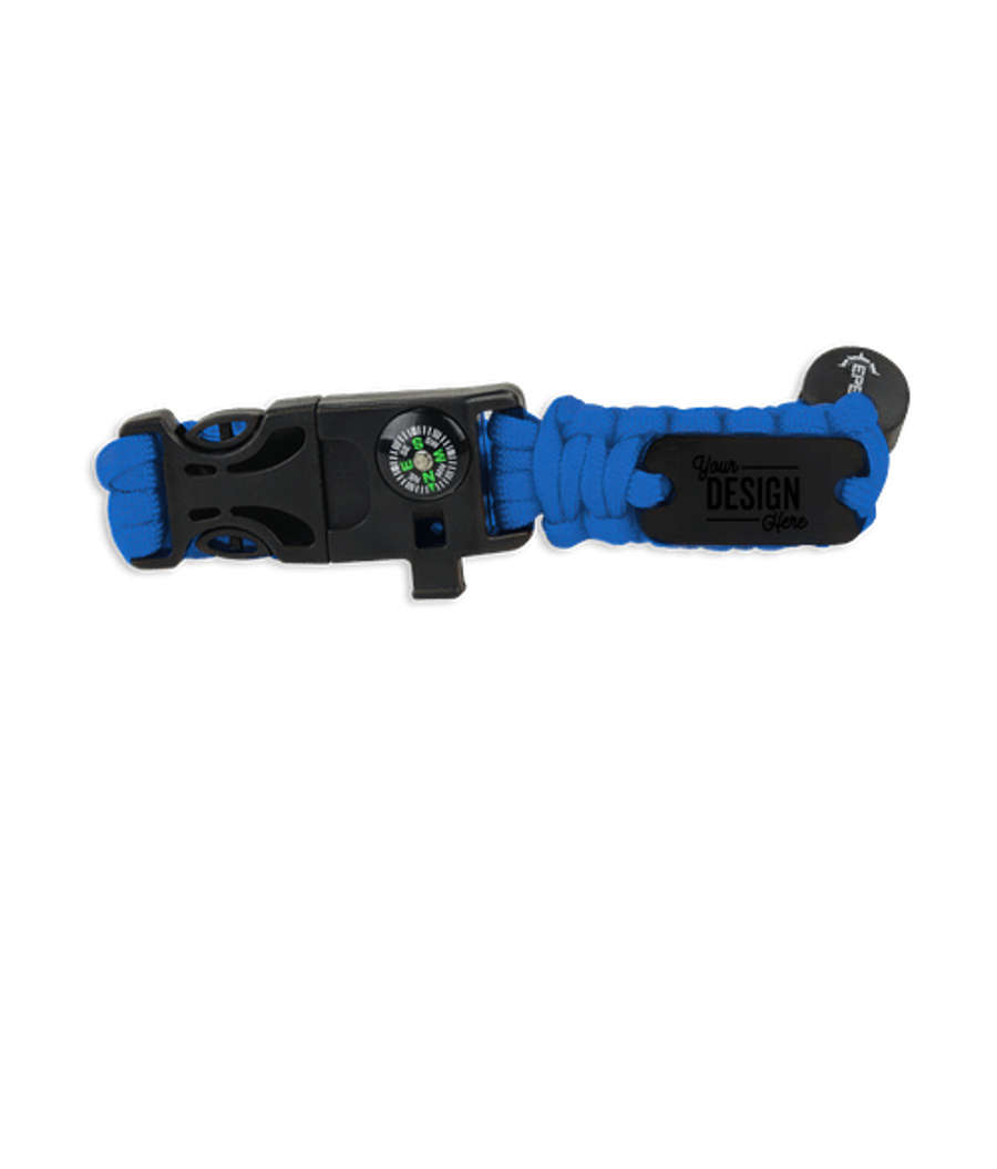 Laser Engraved EPEX Cougar Mountain Adjustable Paracord Bracelet in Royal