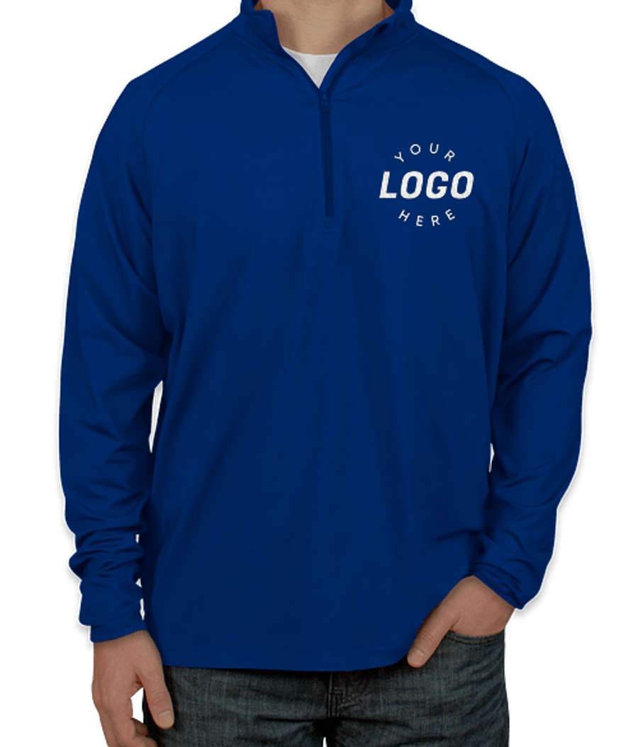 Sport-Tek Tall Performance Quarter Zip Pullover - Embroidered in True Royal