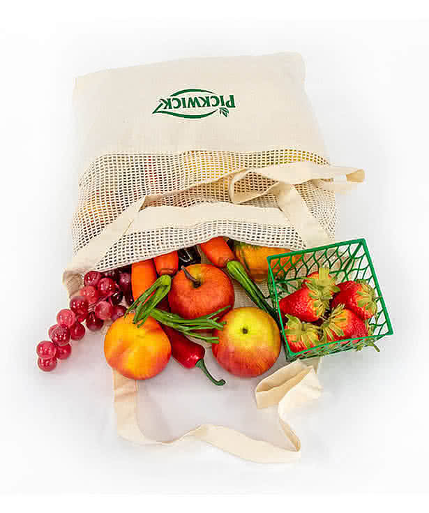 Farmers Market Medium Cotton Grocery Tote Bag