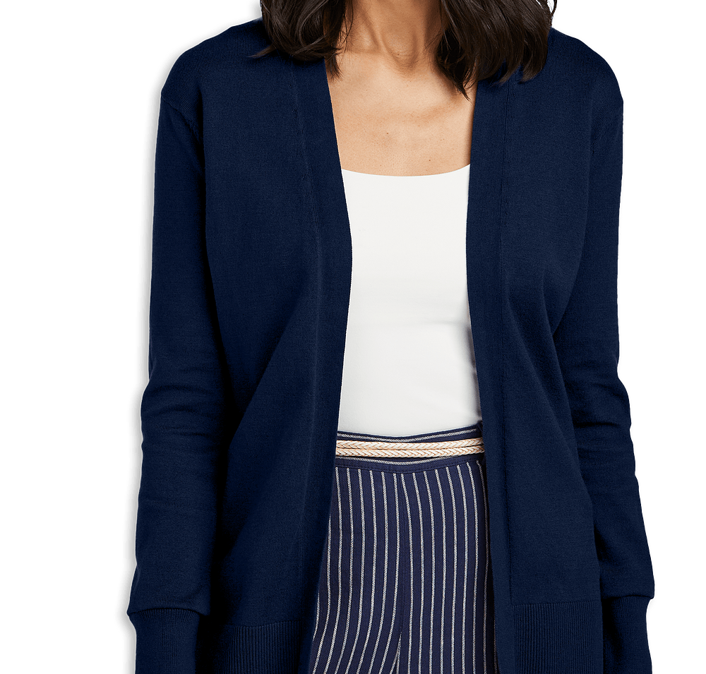 Brooks Brothers Women’s Cotton Stretch Long Open Cardigan-default