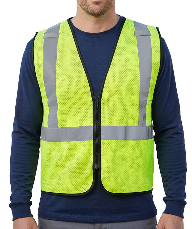 Kishigo Class 2 Zippered Mesh Safety Vest