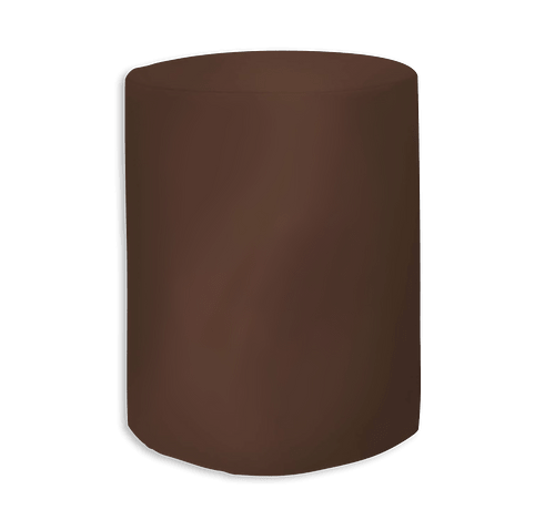Full Color 2.6' Bar-Height Fitted Round Throw Tablecloth in Brown