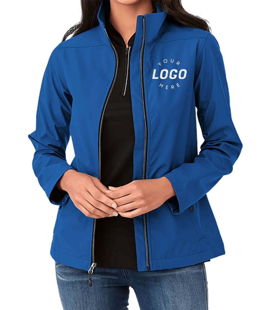 Elevate Women's Karmine Lightweight Soft Shell Jacket in Olympic Blue