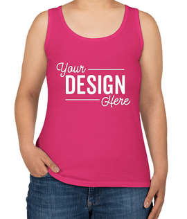 Canada - Anvil Women's Jersey Tank - Color: Hot Pink