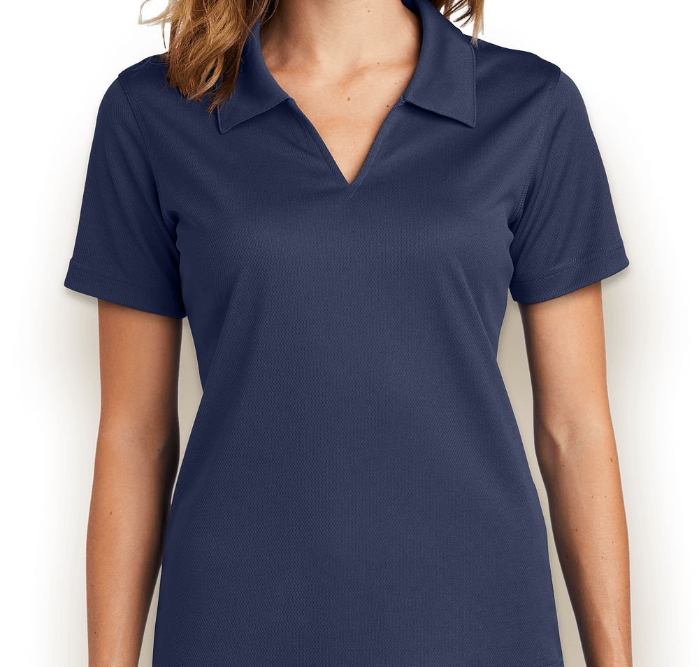 Sport-Tek Women's Dri-Mesh V-Neck Performance Polo - Embroidered-default
