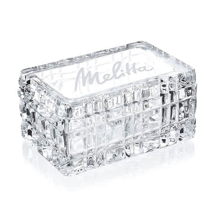 Laser Etched Grafton Trinket Box in Clear