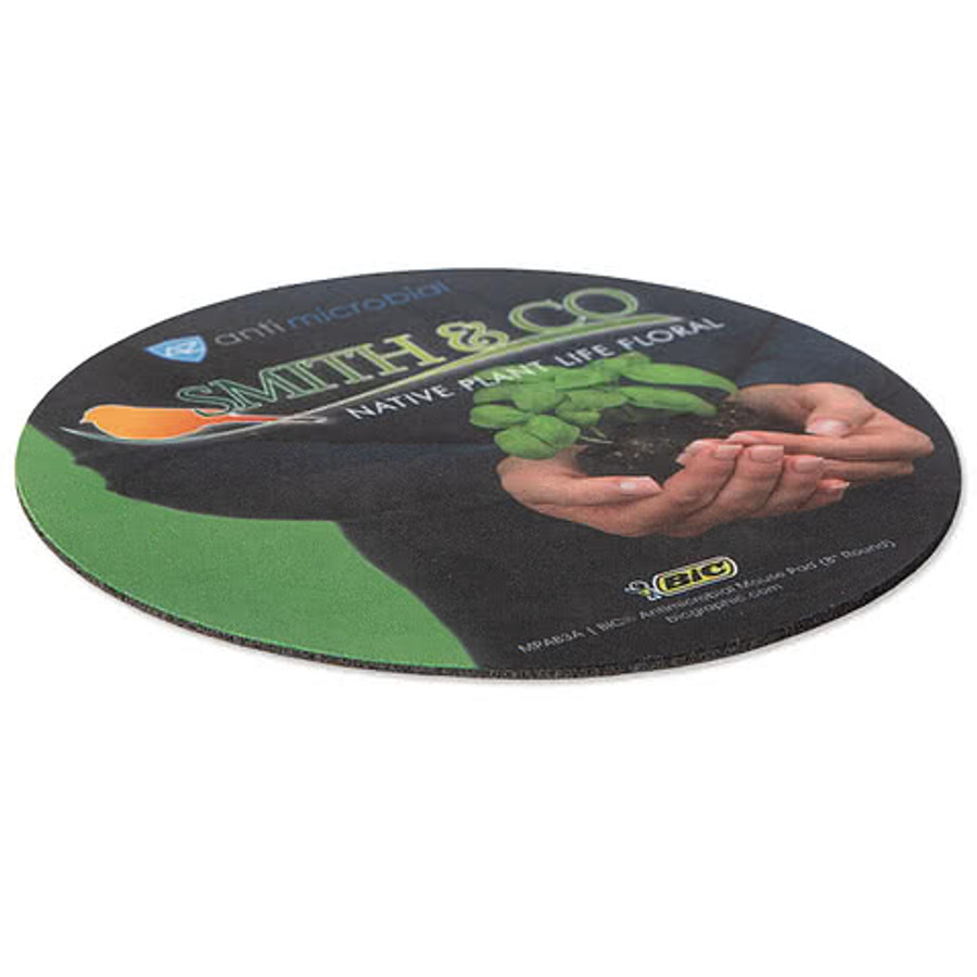 Full Color PrevaGuard Round Mouse Pad in Kelly Green
