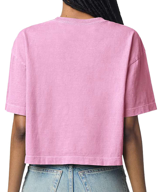 American Apparel Women's Heavyweight Cotton Garment Dyed Cropped T-shirt