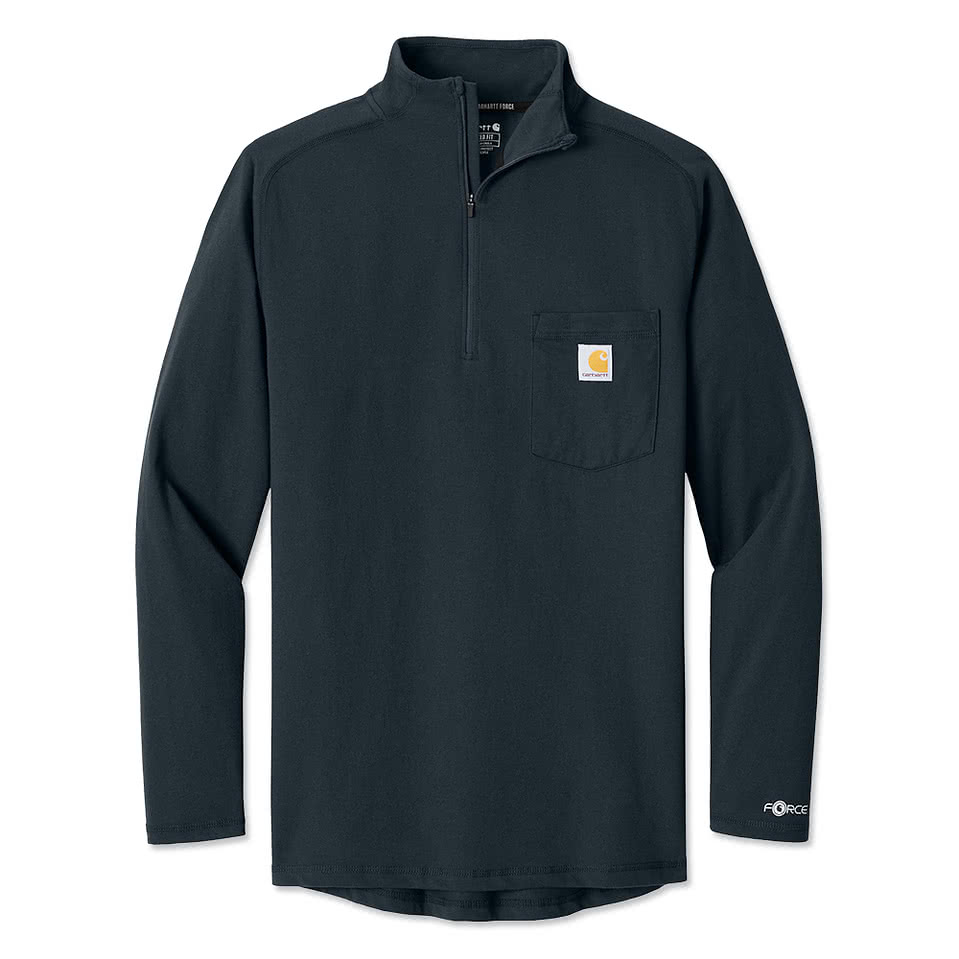 Custom Carhartt Force Quarter Zip Pocket Pullover - Design