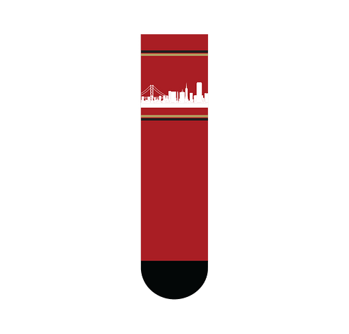 San Francisco Skyline Crew Socks in San Francisco Skyline