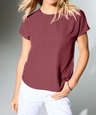 Mercer+Mettle Women's Stretch Crepe Crewneck Blouse