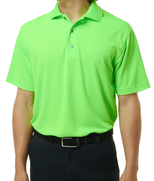 Paragon Saratoga Mini Mesh Performance Polo in Neon Lime