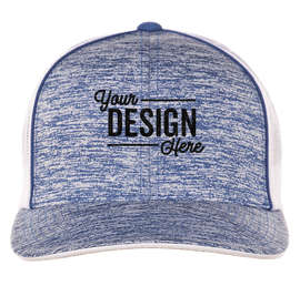 Pacific Headwear Aggressive Heather Trucker Hat - Color: Royal Heather / White / Royal Heather