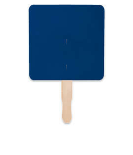 Full Color Square Hand Fan - Color: Navy
