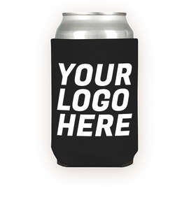 Foldable Neoprene Can Cooler - Color: Black