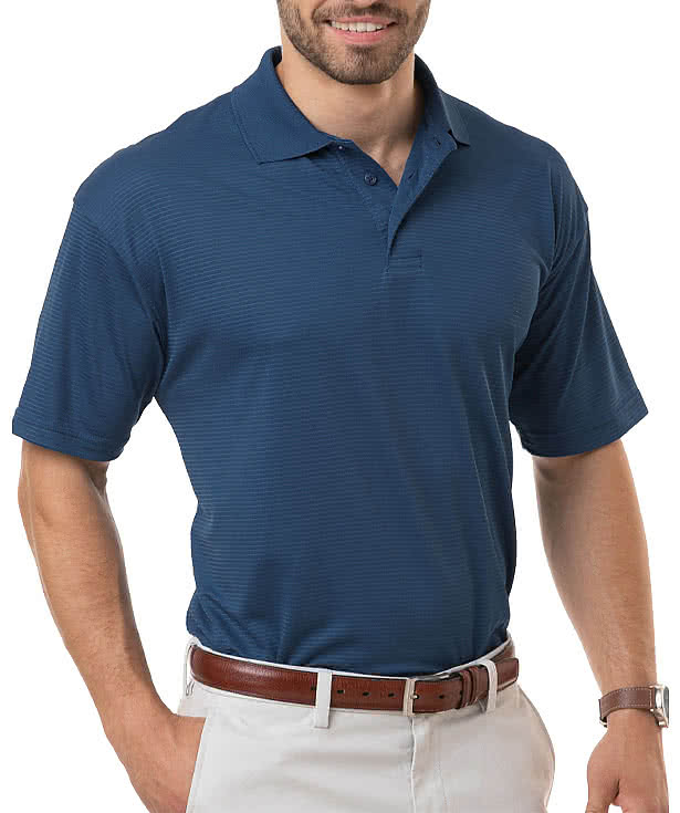 lue Generation BLU-X-DRI Tonal Stripe Performance Polo - Printed