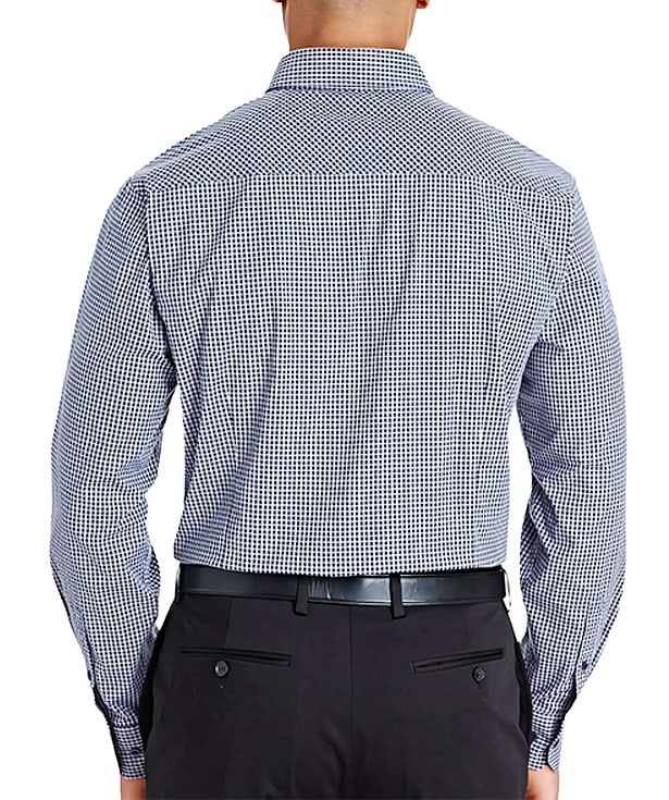 Devon & Jones CrownLux Tonal Mini Check Performance Dress Shirt