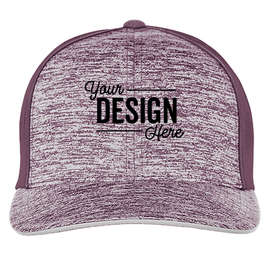Pacific Headwear Aggressive Heather Trucker Hat - Color: Maroon / Maroon
