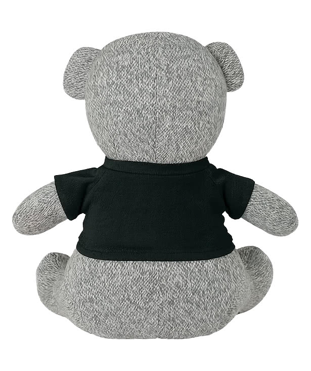Full Color Knitted 7.5" Gray Teddy Bear Plush Animal