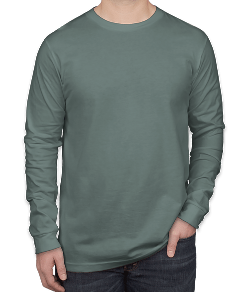 Bella + Canvas Long Sleeve Jersey T-shirt in Blue Storm