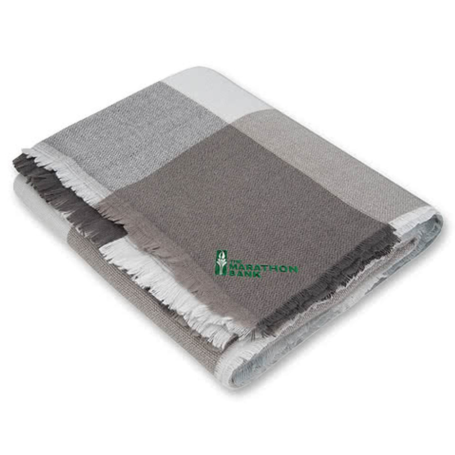 Buffalo Check Throw Blanket in GRAY WITH WHITE
