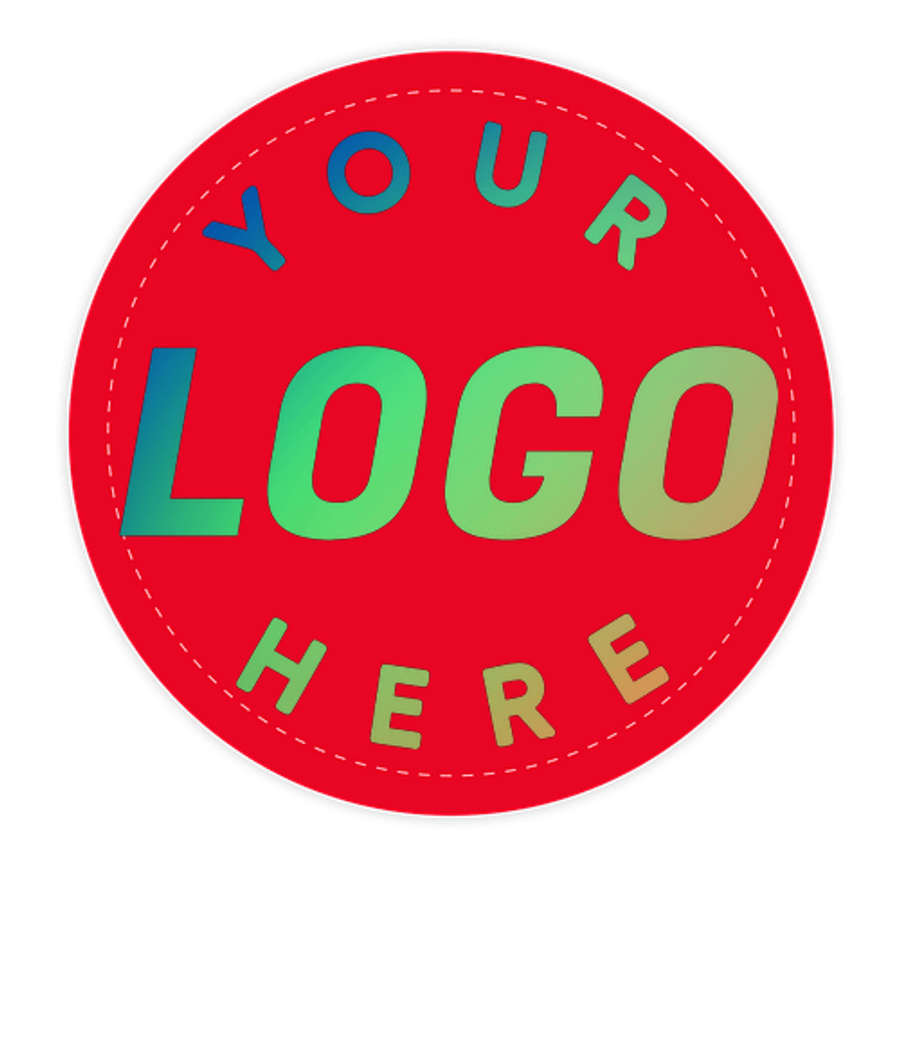 Full Color 2.5 in. Circle Magnet in Red