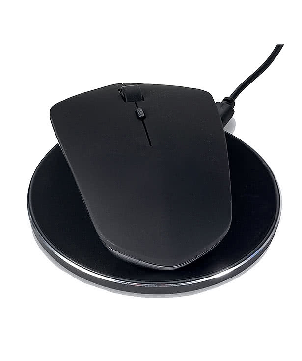 Laser Engraved SCX Innovative Design Wireless Mouse & Wireless Charger