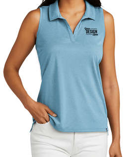 TravisMathew Women's Coto Sleeveless Performance Polo - Color: Brilliant Blue Heather