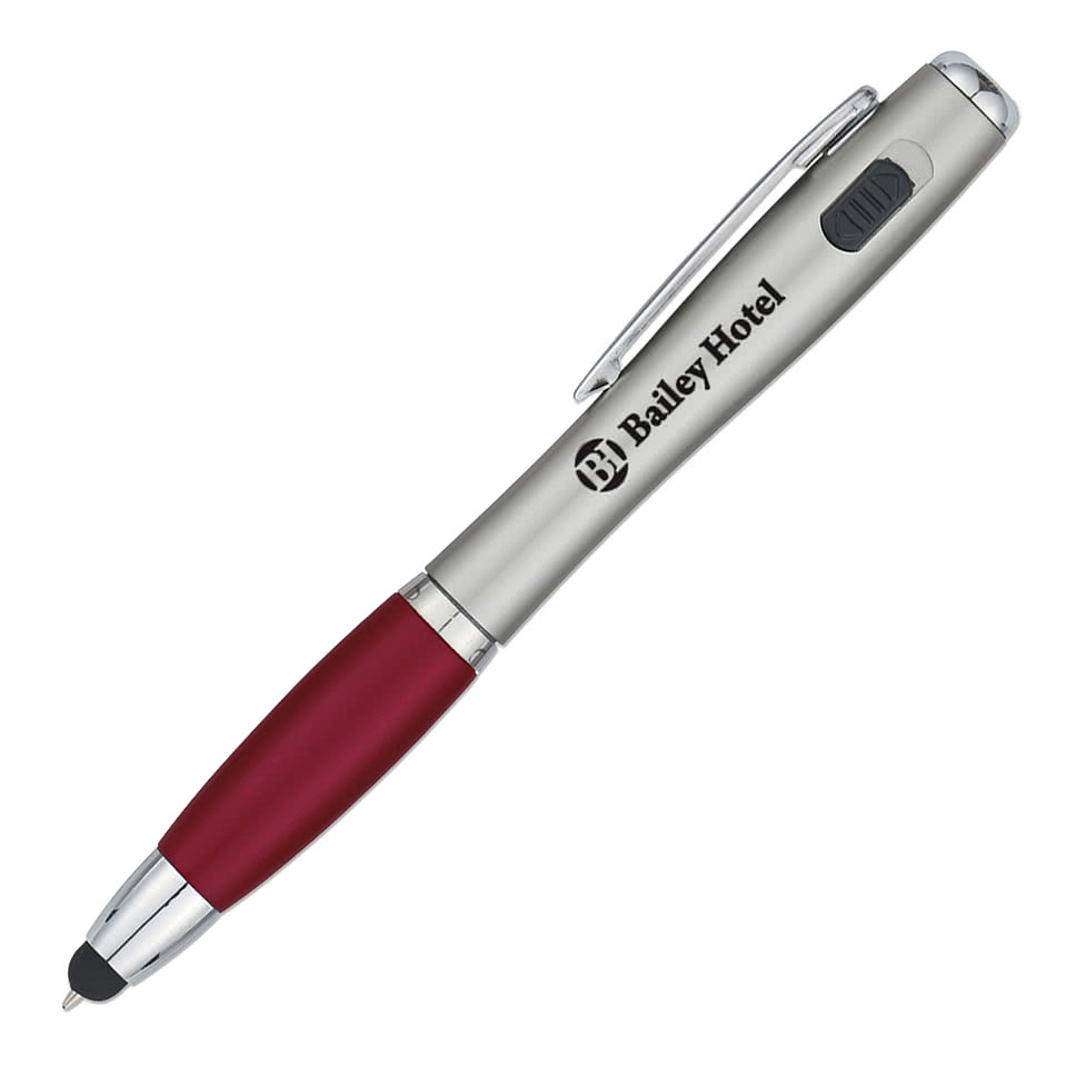 Trio LED Light Stylus Pen (black ink)
