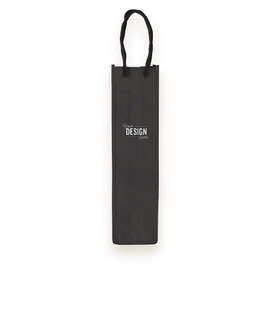 Single Bottle Non-Woven Wine Bag - Color: Black