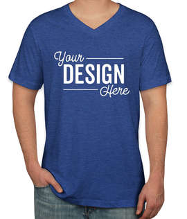 Canada - Bella + Canvas Jersey V-Neck T-shirt - Color: Heather True Royal