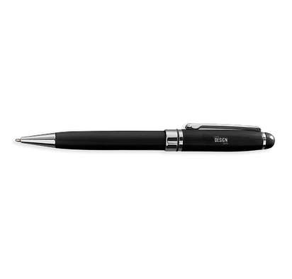 Laser Engraved Bristol Ballpoint Pen (black ink) - Black