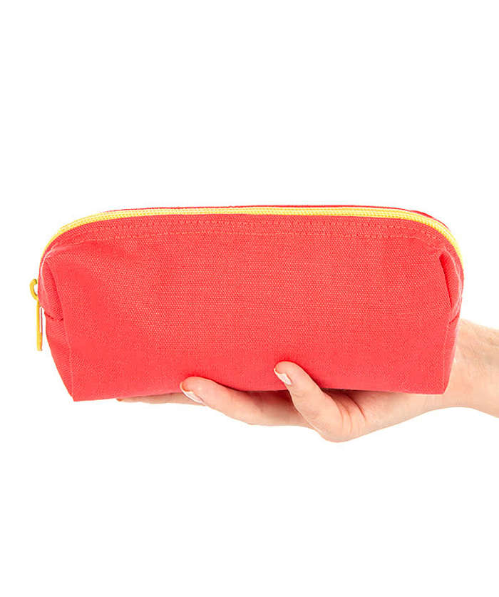 Small red pencil bag