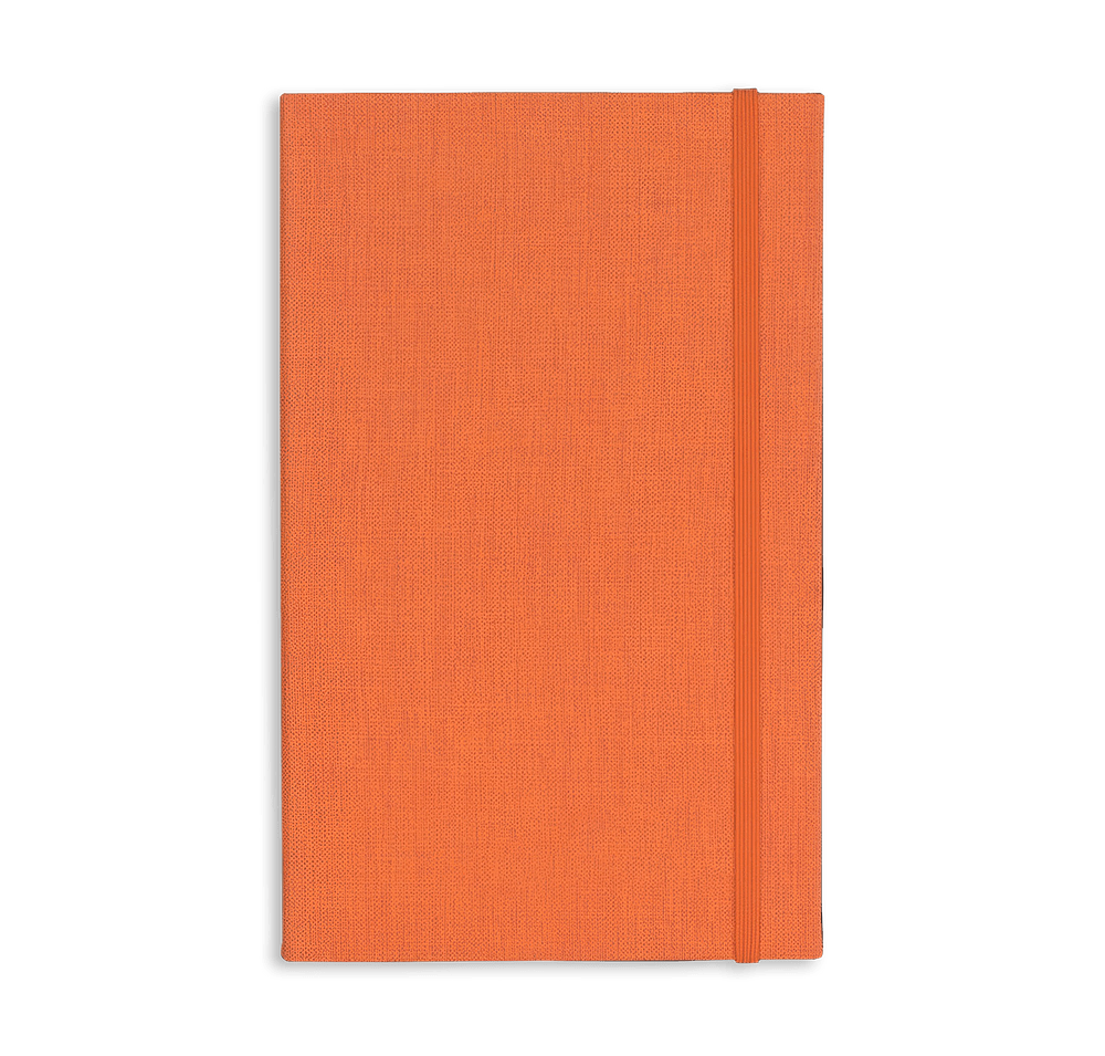 Castelli Debossed Linen Banded Medio Lined Hard Cover Notebook Gift Set-default