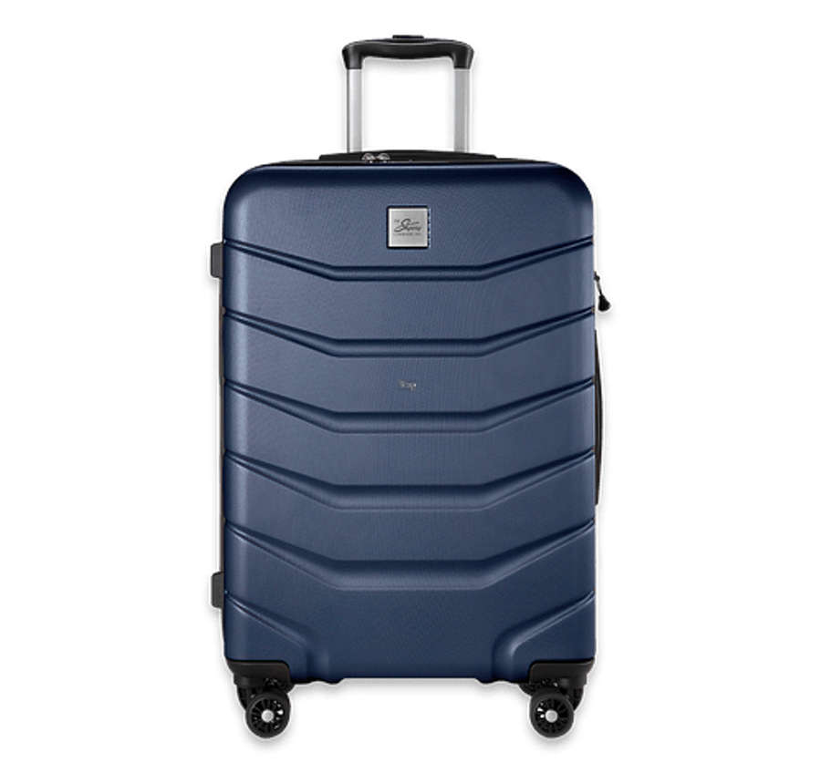 Laser Engraved Skyway Silverton 24" Hardside Check-In Expandable Suitcase in BLUE