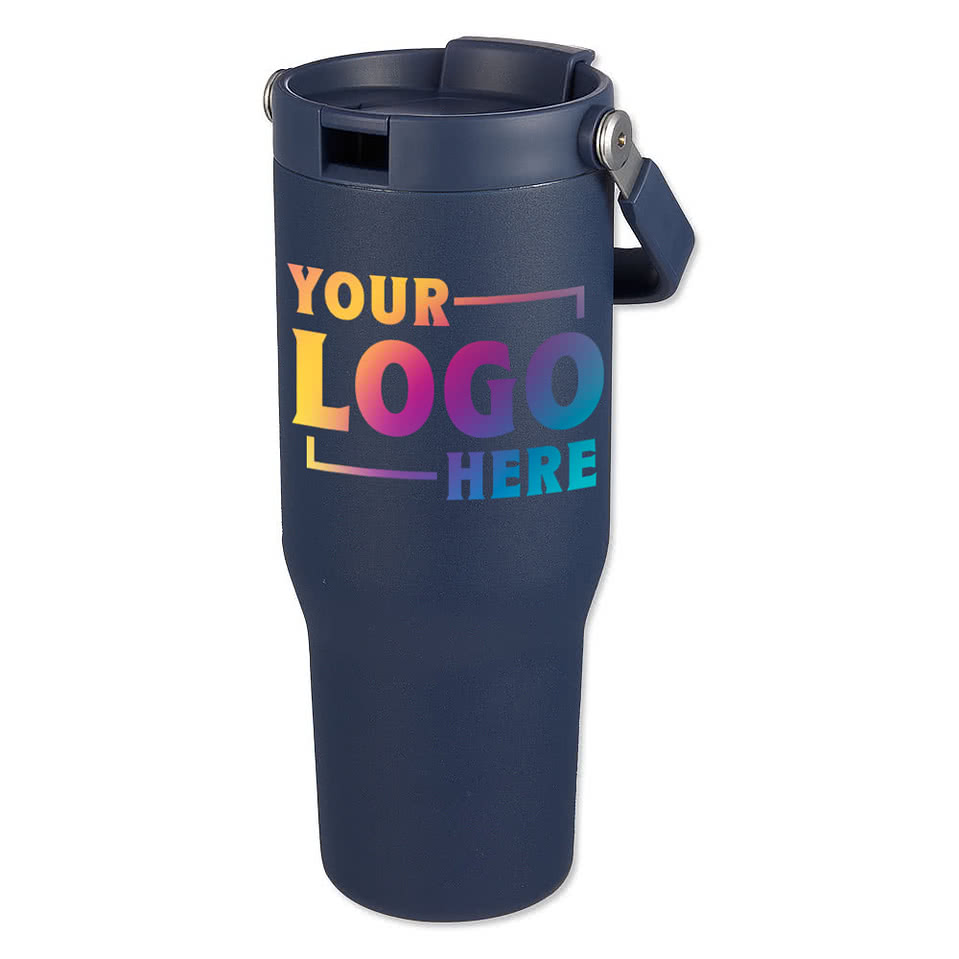Full Color 30 oz. Carnival Stainless Steel Insulated Sip Or Swig Tumbler