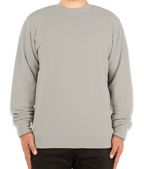 Independent Trading Pigment Dyed Crewneck Sweatshirt in Pigment Cement