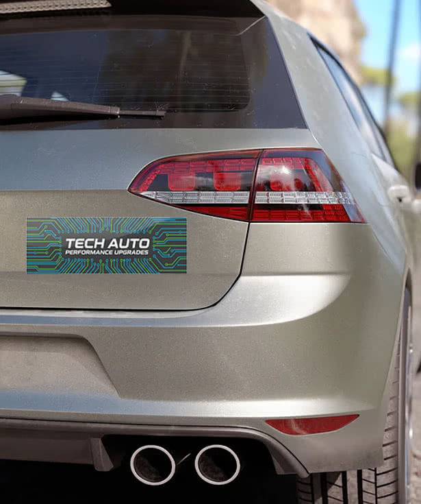 Full Color 10" x 3" Rectangle Car Magnet