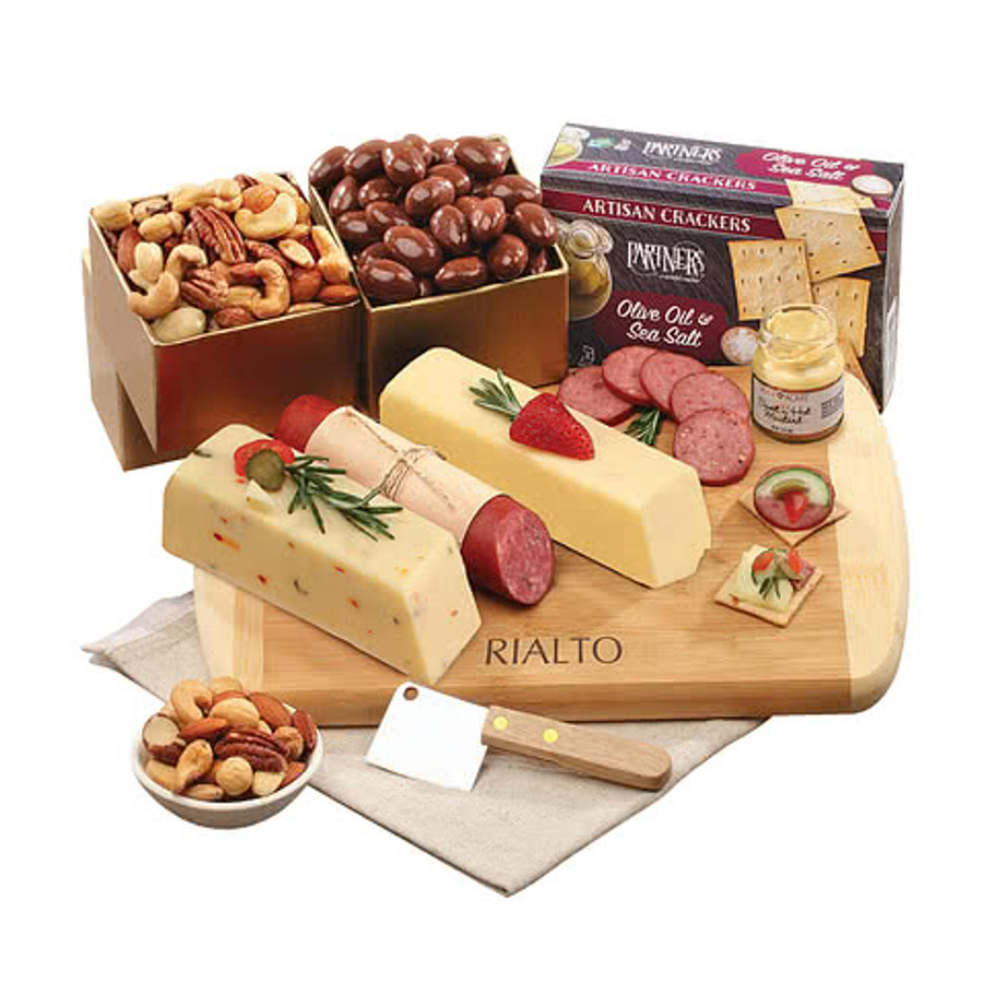 Laser Engraved Maple Ridge Farms Shelf Stable Charcuterie Party Set in Wood