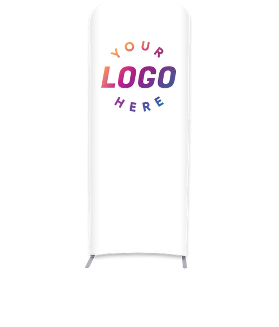 Full Color 36.5" x 91.25" Eurofit Straight Wall Display Kit in White
