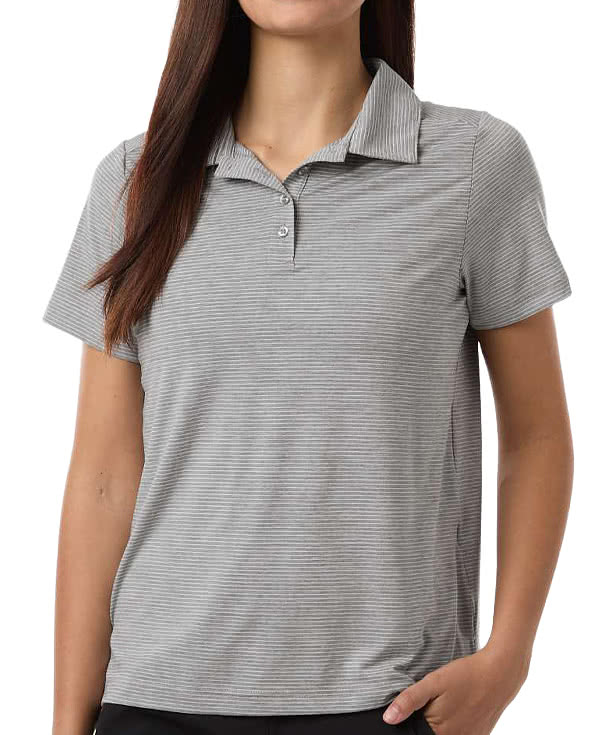 Team 365 Women's Relay Recycled Heathered Stripe Performance Polo - Printed