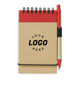 Recycled Mini Flip Spiral Jotter with Pen