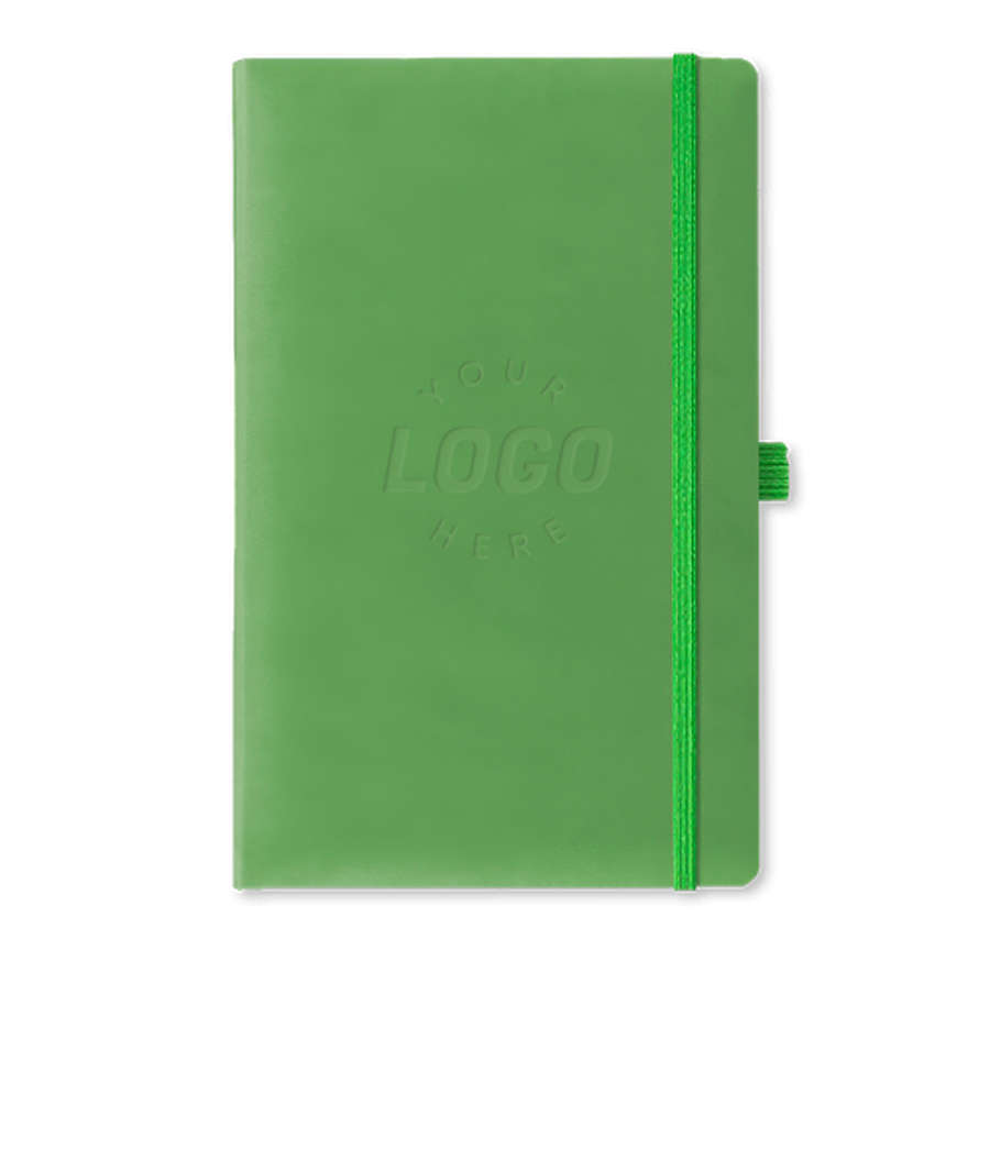 Castelli Debossed Tucson Medio Lined Hard Cover Notebook in Light Green