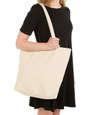 Large Natural Gusseted 100% Cotton Canvas Tote Bag