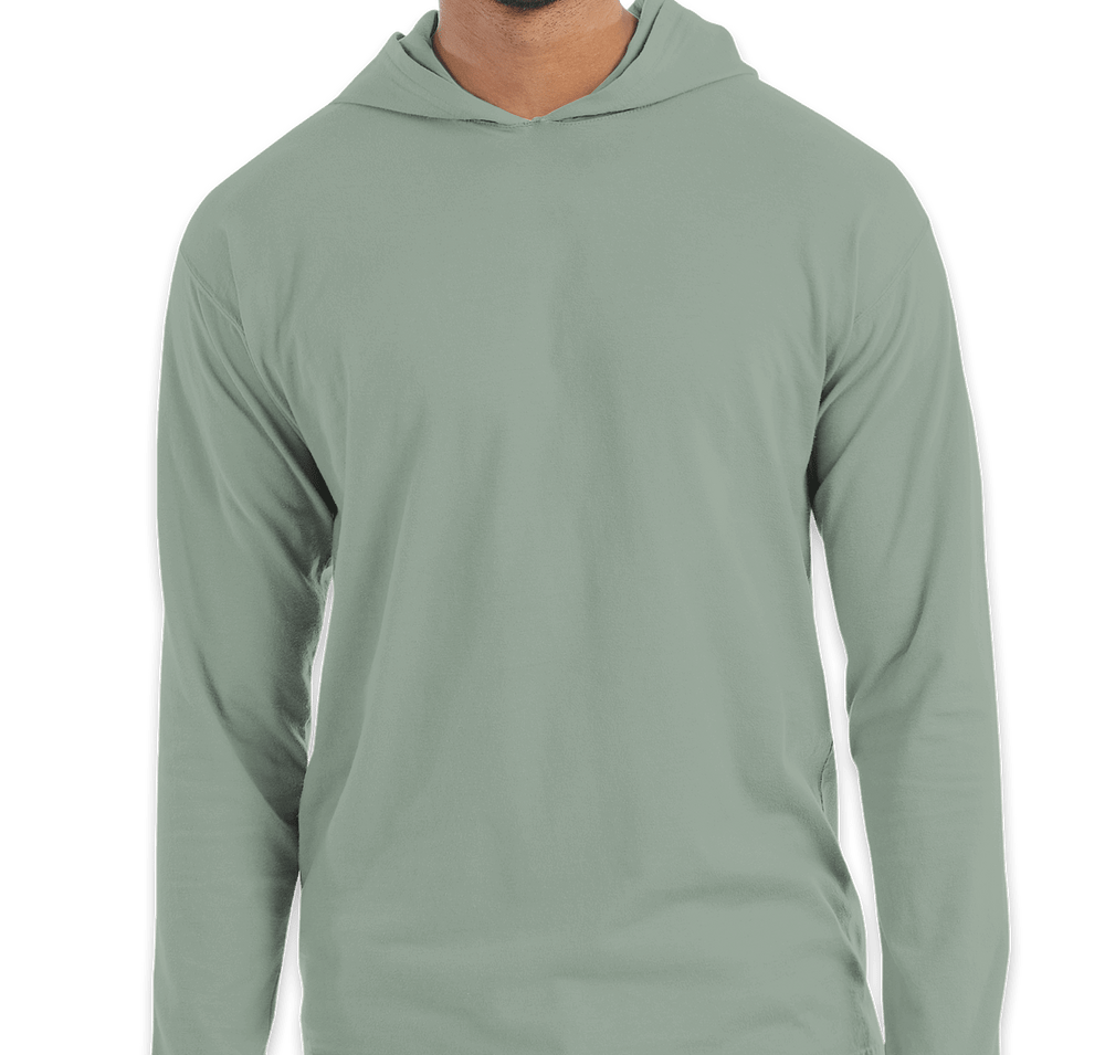 Hanes ComfortWash Garment Dyed Hooded Long Sleeve T-Shirt-default