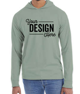 Hanes ComfortWash Garment Dyed Hooded Long Sleeve T-Shirt - Color: Cypress Green