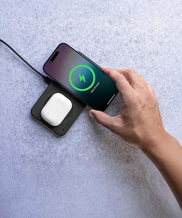 Nimble Podium 2-in-1 Qi2 25W Wireless Charging Stand